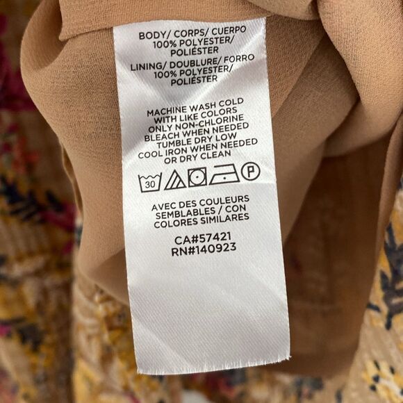 LOFT Petite Floral Boho Tie Neck Blouse MP - Picture 8 of 12